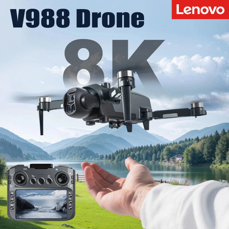 Lenovo V988 Drone 8K HD Dual C - Drone Thermal Imaging ulasan dan harga